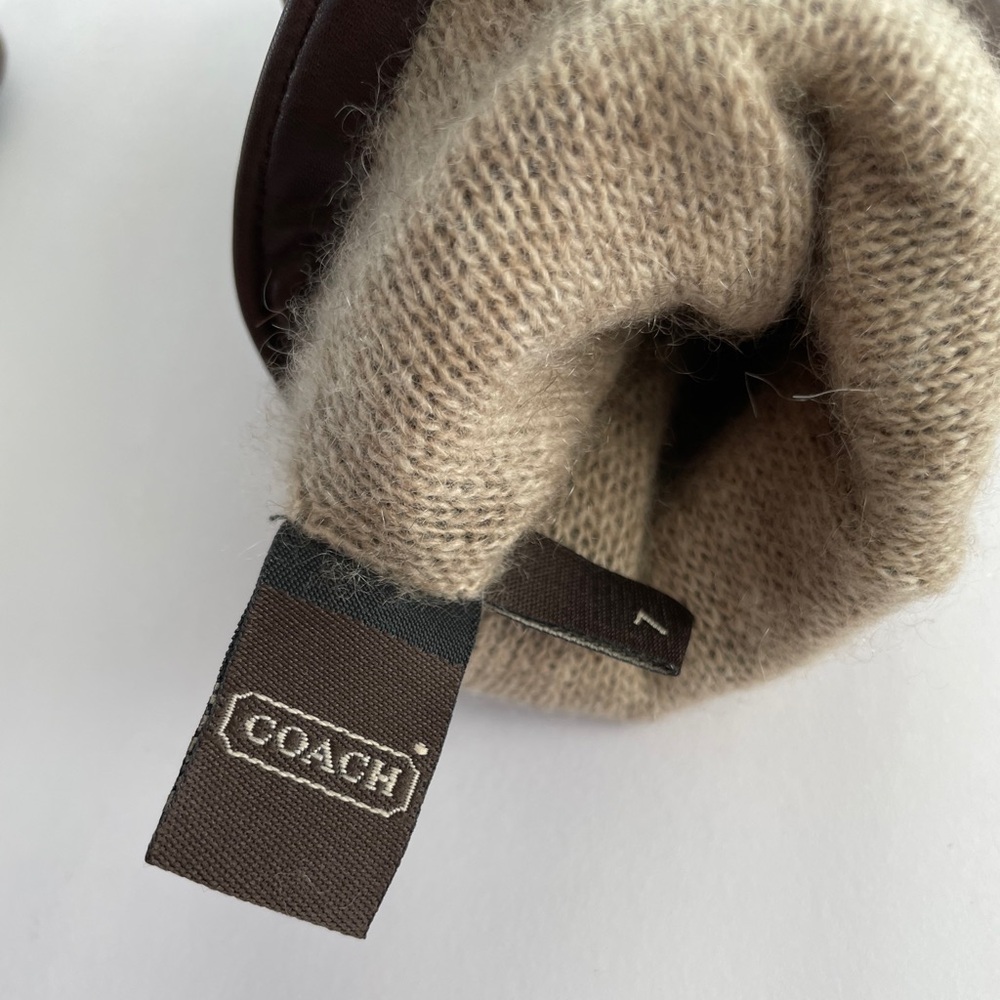 Vintage Coach Leather Signature Cuff Glove - Picture 4 of 5